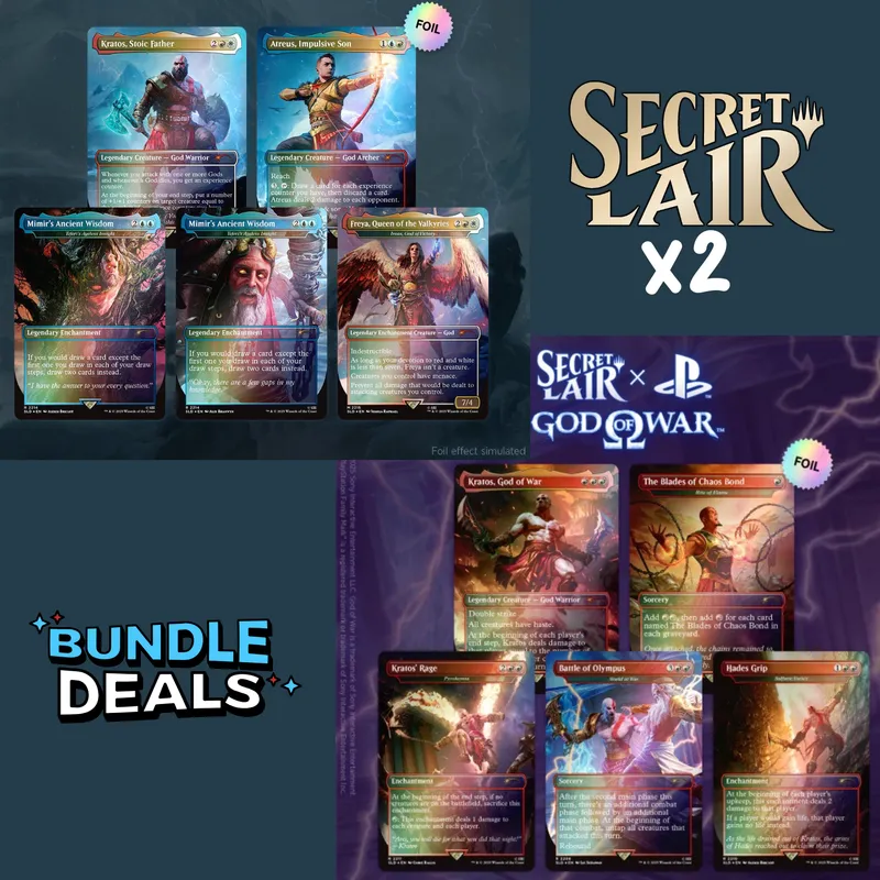 Bundle FOIL Secret Lair x Playstation - God of War: Greek + Norse- Magic EN — image 1